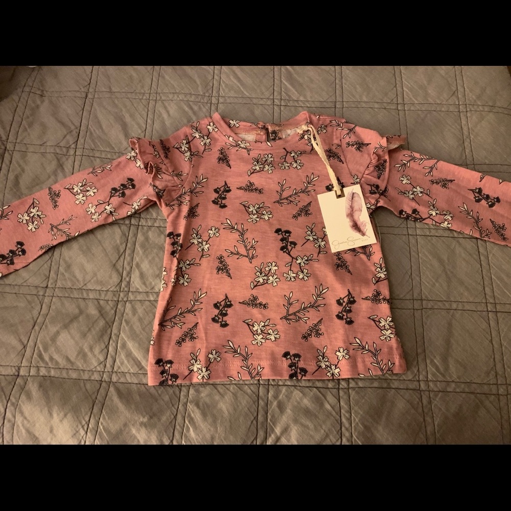 Jessica Simpson Baby Pink Floral Top